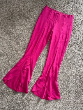 NWOT Slim Factor Fuchsia Flare Pants - Stretchy Comfort